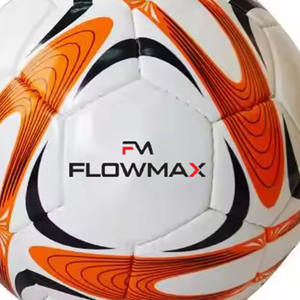 Flowmax Adult Size 5 Soccer Ball PU <b>Leather</b> with <b>Football</b> Material Hard Wearing and Machine Sewn for Indoor Outdoor Sports - Product Image 2