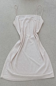 Precio al por mayor Vestido de tela de punto Vestido de forro interior ELLIS KNIT MINI VESTIDO Ropa de mujer 100% Algodón BLANCO ANT Vietnam - Product Image 5