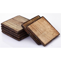 Ensemble de sous-verres modernes et durables Ambience Lifestyle, fabriqués en Inde, en bois, adaptés aux bébés, pour la cuisine, la table à café, le service alimentaire