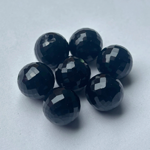 Onyx Natural Onyx Black Onyx Faceted Balls Half <b>Drilled</b> Calibrated Loose Gemstone <b>Jewelry</b> Making Direct From India Manufacturer - Product Image 2