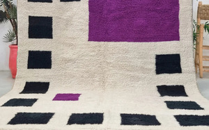 Authentique tapis marocain Beni Ourain fait main 100% laine grande taille tapis épais pour salon au prix d'usine - Product Image 4