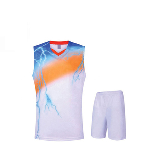 Uniforme de baloncesto sublimado personalizado unisex, equipo de club, nuevo diseño, transpirable, de talla grande, antibacteriano, de secado rápido, sin mangas - Product Image 5