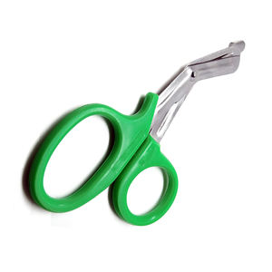 Ciseaux à pansement chirurgical de qualité chirurgicale Infirmière Ciseaux à toile Allemand Acier Vert Poignée en plastique Ciseaux utilitaires - Product Image 2