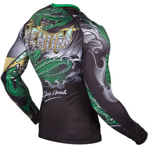 MMA BJJ Rash Guard y Fight Shorts Set Sublimado Compresión Fit No Gi Gear Stretch Jiu Jitsu Kimono De Jiu Jitsu - Product Image 6