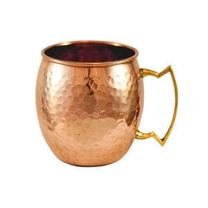 Taza de cerveza de cobre puro 100%, taza de mula de Moscú de fábrica al por mayor con mango de latón, logotipo personalizado disponible, taza de bebida de alta calidad - Product Image 2