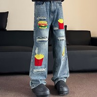 Pantalon de jogging homme coupe droite slim, taille haute, en toile de coton épaisse et respirante, imperméable, avec broderie personnalisée, style streetwear