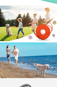 Guinzaglio per cani da addestramento con palangari impermeabili in PVC verde 16ft 32ft con moschettone girevole - Product Image 4