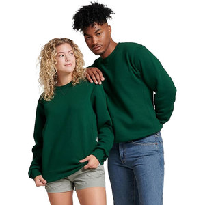 Sweatshirts unisexes 100% coton Sweatshirts à col rond imprimés en relief avec logo personnalisé - Product Image 4