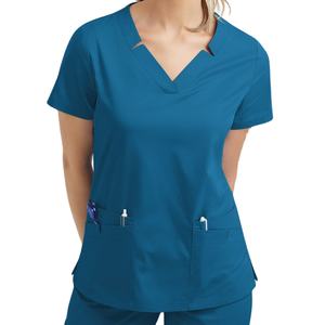 Tenues Médicales d'Hôpital de Haute Qualité pour Infirmières, Uniformes en Satin Col V Lavables Anti-Plis, Tissu d'Été, OEM Unisexe 2026 - Product Image 1