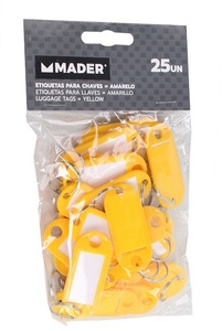 Portachiavi giallo con etichetta 25 pezzi (Mader 65357) - Product Image 2