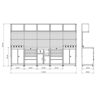 Armoire à Outils Haute Qualité en Métal, Système de Rangement Modulaire pour Garages, Ateliers de Mécanique et Usage Amateur