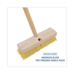 Brosse de terrasse Boardwalk de 10 pouces avec poils en polypropylène crème de 2 pouces, tête de brosse pour terrasse et balai de jardin - Product Image 4
