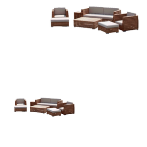 Conjunto de sofá de sala de estar de lujo, sofá con reposabrazos de madera, muebles modernos para Hotel, Villa, sofá seccional, fabricante indonesio - Product Image 5