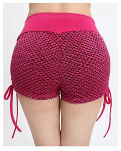 Pantalones cortos de Yoga de cintura alta para mujer, pantalones cortos deportivos elásticos a la moda para Fitness, mallas para correr de talla grande, pantalones de Yoga sin costuras para entrenamiento - Product Image 2