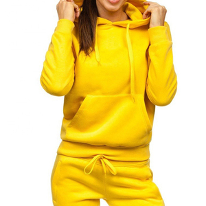 2025 nouveautés femmes respirant à capuche pantalons de survêtement hiver deux pièces survêtement couleur unie cordon Jogging survêtement - Product Image 2
