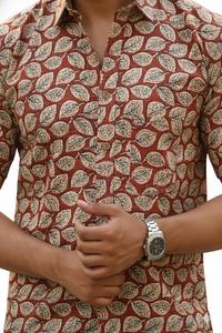 Camisa Casual de Manga Larga 100% Algodón para Hombre, Ropa de Verano para Resort, Hecha a Mano, Ecológica, Transpirable, Estampada, Personalizable ODM - Product Image 2