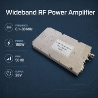 Module amplificateur de puissance HF RF 150W 50dB à gain élevé 28V 0,1-30MHz large bande PA pour communication, radar, navigation, anti-drone