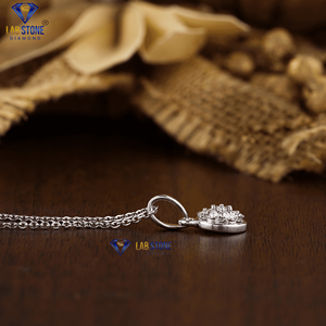 0,07 TDW colgante de diamante de corte brillante redondo con cadena de oro blanco certificado/no certificado Diamante Cvd Joyería de diamantes - Product Image 3