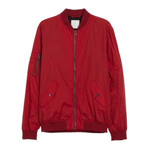 แจ็กเก็ตบอมเบอร์สีทึบกันลมไซส์ใหญ่สำหรับผู้ชายเสื้อแจ็กเก็ทลำลอง - Product Image 4