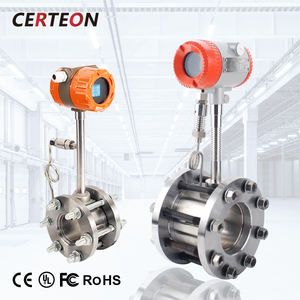 蒸気空気酸素窒素ガスバイオガスLPGサーマルオイル4-20mA RS485 304ステンレスフランジウェハー渦流量計 - Product Image 2