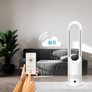 Ventilador de Torre sin Aspas con Protección Térmica, Motor de CC de Ahorro de Energía, Ventilador de Circulación Silencioso y Delgado con 8 Niveles de Ajuste de Flujo de Aire - Product Image 5