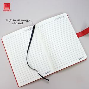 200 Pages 80gsm Printed Leather <b>Notebook</b> with Pen Holder <b>A5</b> Size Button Closure Gift Edition - Product Image 2