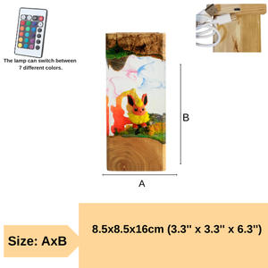 Po.kemon <b>Lamp</b>, Epoxy Resin <b>Lamp</b>, Custom Epoxy Resin <b>Lamp</b>, Resin Wood Art <b>Lamp</b>, Custom Night Light, Handmade Gift, Christmas Gift - Product Image 4