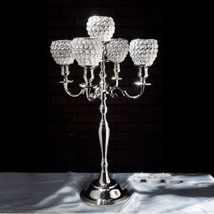 Nouveau Style vente chaude or métal Table pièce maîtresse plaqué or à la main bougeoirs candélabres pour la fête de mariage faveur de mariage - Product Image 6