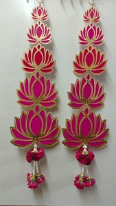 Lotus Wall Decor White Beads Velvate Rose Flower Hanging Home Wedding Festival Decor Elegant All Occasion Hanging Ornament - Product Image 4