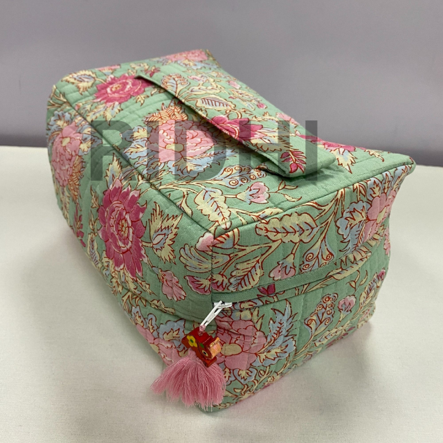 Pastel Jade with Pink Blossom