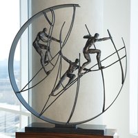 2025 dernière nouvelle Sculpture métallique Design de luxe moderne pour la décoration de la maison décor de Table Sculpture humaine chambre d'hôtel Restaurant