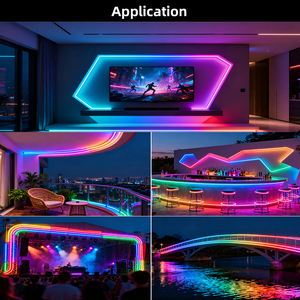 Bande de néon Rgb flexible personnalisée Ip67 étanche extérieur intérieur sans point 12V / 24V <span class=keywords><strong>1010</strong></span> mm résistant aux UV lumière LED au néon en silicone - Product Image 2