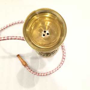 Style Antique 14 "en laiton décoré à la main Hukka/Habal Babal artisanat en métal avec émail peint travailler le AB-BS1043 HANDICRAFTS INN - Product Image 3