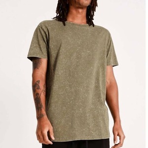 ผู้ชายขนาดใหญ่ผ้าฝ้าย 100% เสื้อยืด 300GSM เฮฟวี่เวทเสื้อยืดขนาดใหญ่ผู้ชายวินเทจกรดล้างเสื้อยืด - Product Image 1