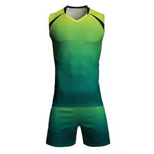 Ensembles d'uniformes de volley-ball sans manches personnalisés par sublimation pour hommes, maillot et short de volley-ball respirants et à séchage rapide, vêtements d'entraînement d'équipe - Product Image 4
