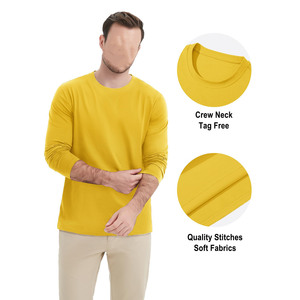 T-shirt pour homme à col rond, manches courtes, léger, respirant, séchage rapide, uni, 100% coton - Product Image 4