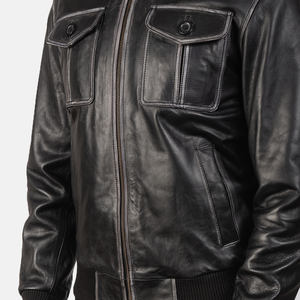 Veste réversible imperméable pour homme, style urbain, en cuir de vachette véritable 2026, vente en gros, meilleur prix, logo personnalisé, OEM - Product Image 6