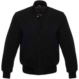 Veste en cuir universitaire grande taille pour hommes Veste d'hiver avec broderie en chenille et nervures à blocs de couleurs Design élégant - Product Image 1