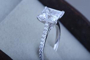 Nouvelle Collection 925 Bague en argent sterling 14k avec VVS Solitaire Moissanite Lab Grown Diamond Wedding Engagement Ring Sale - Product Image 3