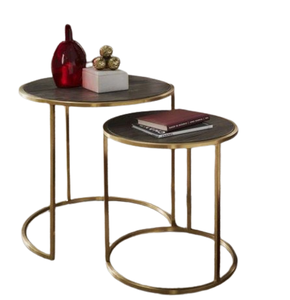 Canapé design classique Table d'appoint Table gigogne Offre Spéciale Meubles en métal verre Café Designer Salon Table gigogne - Product Image 5
