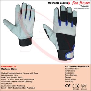 Nuevos guantes de trabajo de seguridad mecánicos personalizados de la mejor calidad al por mayor para hombres, guantes de cuero aplicables al aire libre de Pakistán - Product Image 5