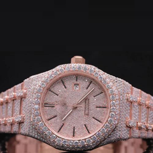 New Fashion Luxury <b>Skeleton</b> <b>Watch</b> Stainless Steel Full Iced Out Baguette Vvs Lab Grown Diamond Mens <b>Watches</b> Exporter From India - Product Image 1