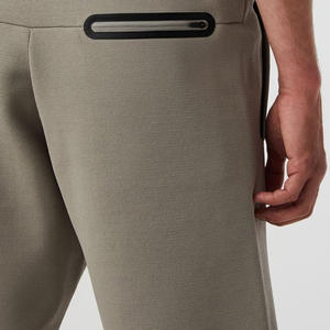 Shorts de jogging personnalisables pour hommes en molleton de coton, style urbain, séchage rapide, taille mi-haute avec cordon de serrage, pour usage extérieur - Product Image 4