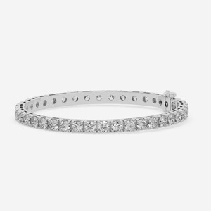 Pulsera de tenis de diamantes cultivados en laboratorio de corte redondo de 3 mm D, hermosa pulsera de plata de ley 925 para hombres y mujeres, regalo para ella - Product Image 4