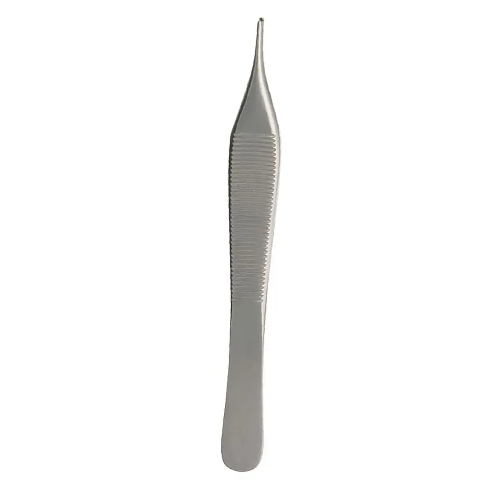 Adson Forceps-1X2ฟันกรามจุดปรับ4.5 "ทำจากสแตนเลสสตีลเกรดสูงศัลยกรรมและเนื้อเยื่อแรง