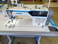 Machine à coudre industrielle à point noué à aiguille simple informatisée JACK A8 avec alimentation numérique