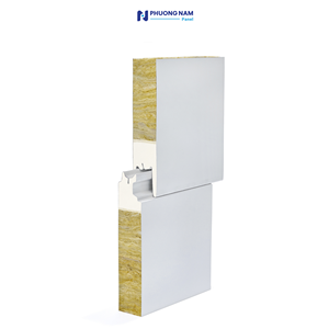 Panel Sándwich de Lana de Roca y Poliuretano con Borde de 100 mm, Alta Resistencia al Fuego, Solución Moderna para Paredes de Almacenes Industriales y Edificios de Fábrica - Product Image 1
