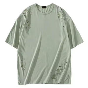 Camisetas de Hombre de Punto con Lavado Ácido de Calidad de Exportación, 100% Algodón, Secado Rápido, Transpirables, Anti-Pilling, Ropa Deportiva, Ropa de Entrenamiento, Ropa para Exteriores - Product Image 1