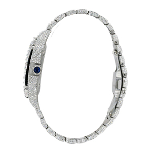 Reloj de Moda Hip Hop con Incrustaciones de Moissanita, Movimiento de Cuarzo, Acero Inoxidable, Marca Personalizada, Moissanita VVS - Product Image 3