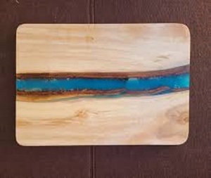 Meilleur plateau de service et plateau décoratif avec résine époxy pour fête de mariage et plateau de service en résine pour sous-verre et poignée en laiton - Product Image 6